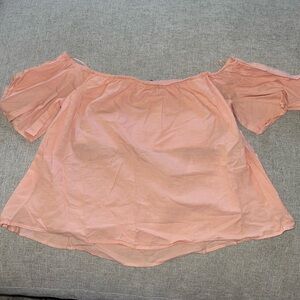 Express Peach Off-Shoulder Top